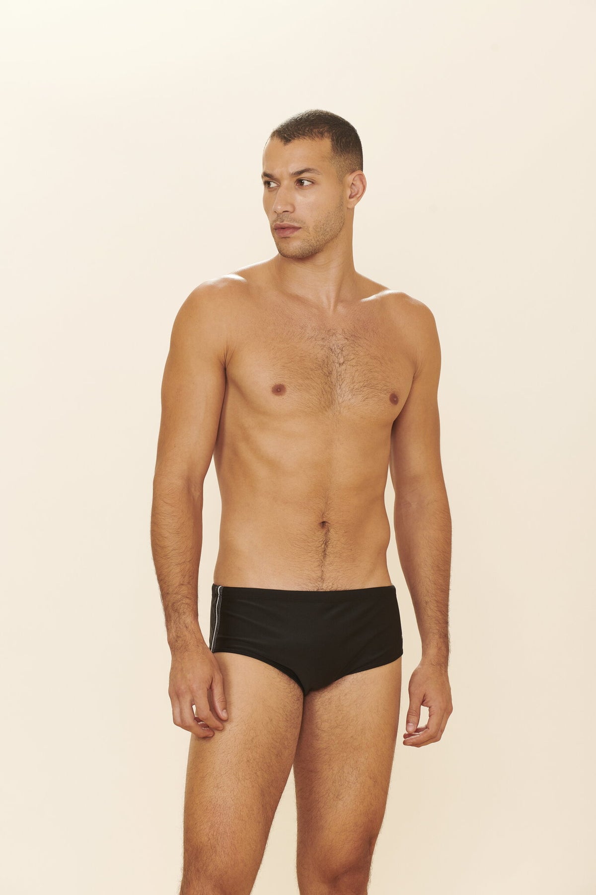 Model Front: Blueman Swim Trunks Sunga Army Cairo Preto