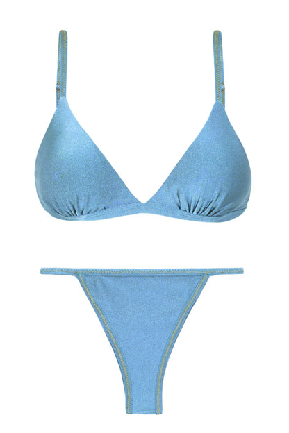 Product Front: Rio De Sol Two Piece Swimwear Set Shimmer-Baltic-Sea Tri-Fixo California