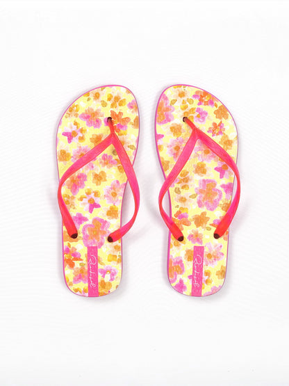 Product Front: Rio De Sol Flip-Flops Ditsy-Butter Slim