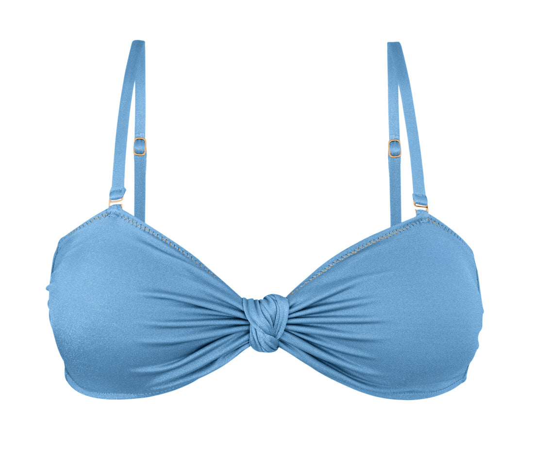 Product Front: Rio De Sol Bikini Tops Top Shimmer-Baltic-Sea Bandeau-Joy