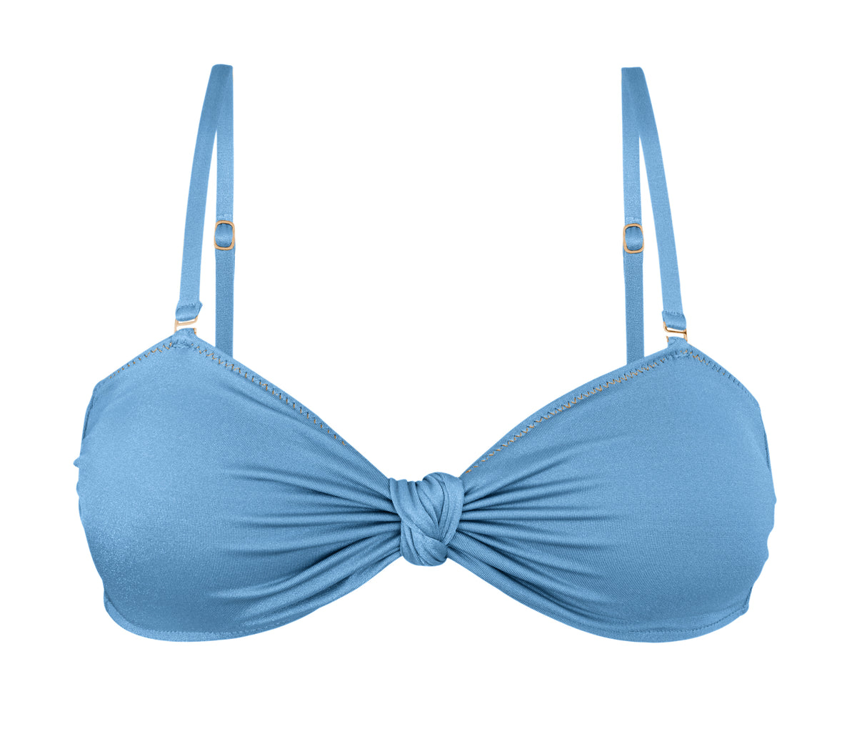 Product Front: Rio De Sol Bikini Tops Top Shimmer-Baltic-Sea Bandeau-Joy