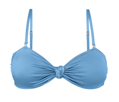 Product Front: Rio De Sol Bikini Tops Top Shimmer-Baltic-Sea Bandeau-Joy