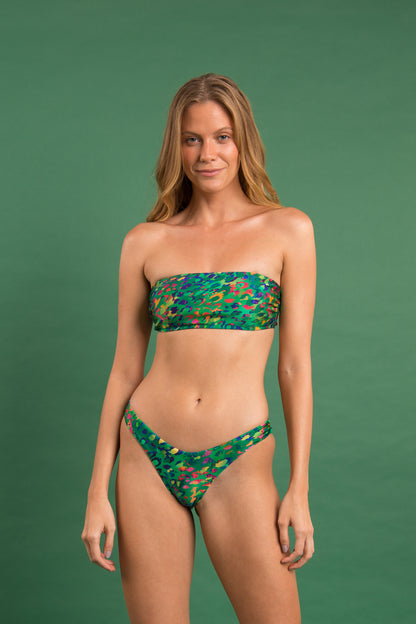 Image 11: Rio De Sol Two Piece Swimwear Set Wilds Bandeau-Reto Highleg