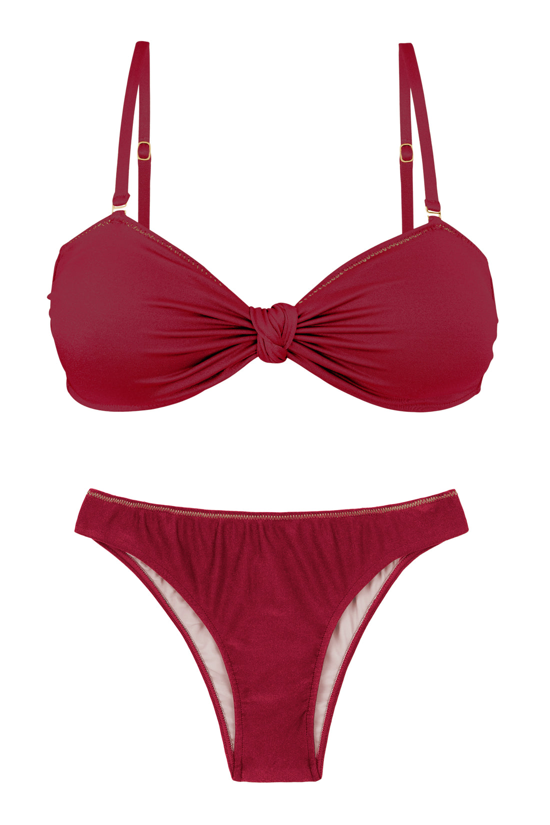 Product Front: Rio De Sol Two Piece Swimwear Set Shimmer-Divino Bandeau-Joy Essential