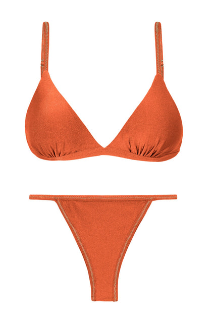 Product Front: Rio De Sol Two Piece Swimwear Set Paprica Tri-Fixo California