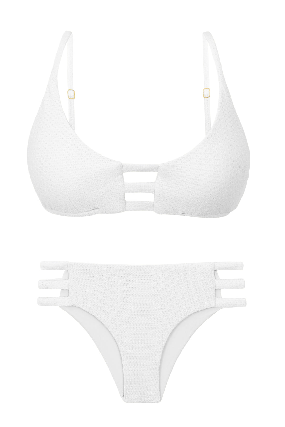 Product Front: Rio De Sol Two Piece Swimwear Set Bora-White Bra-Trio Madrid-Trio