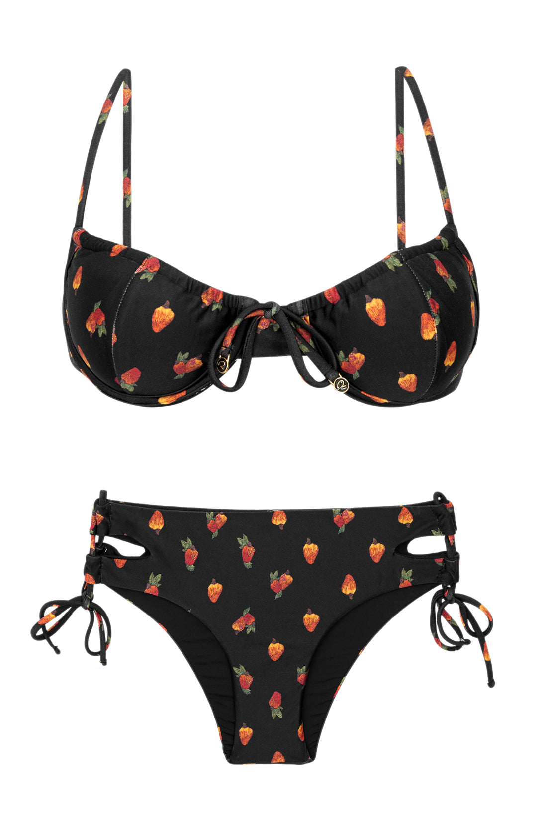 Product Front: Rio De Sol Two Piece Swimwear Set Cashew Balconet-Tie Madrid