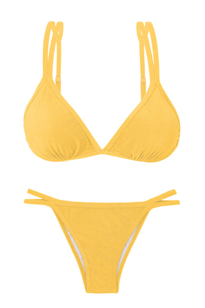 Product Front: Rio De Sol Two Piece Swimwear Set Malibu-Yellow Tri-Duo Rio-Duo