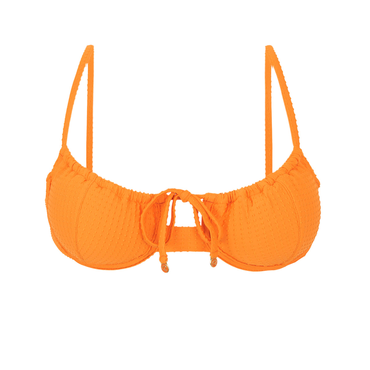 Product Front: Rio De Sol Bikini Tops Top Dots-Mango Balconet-Tie