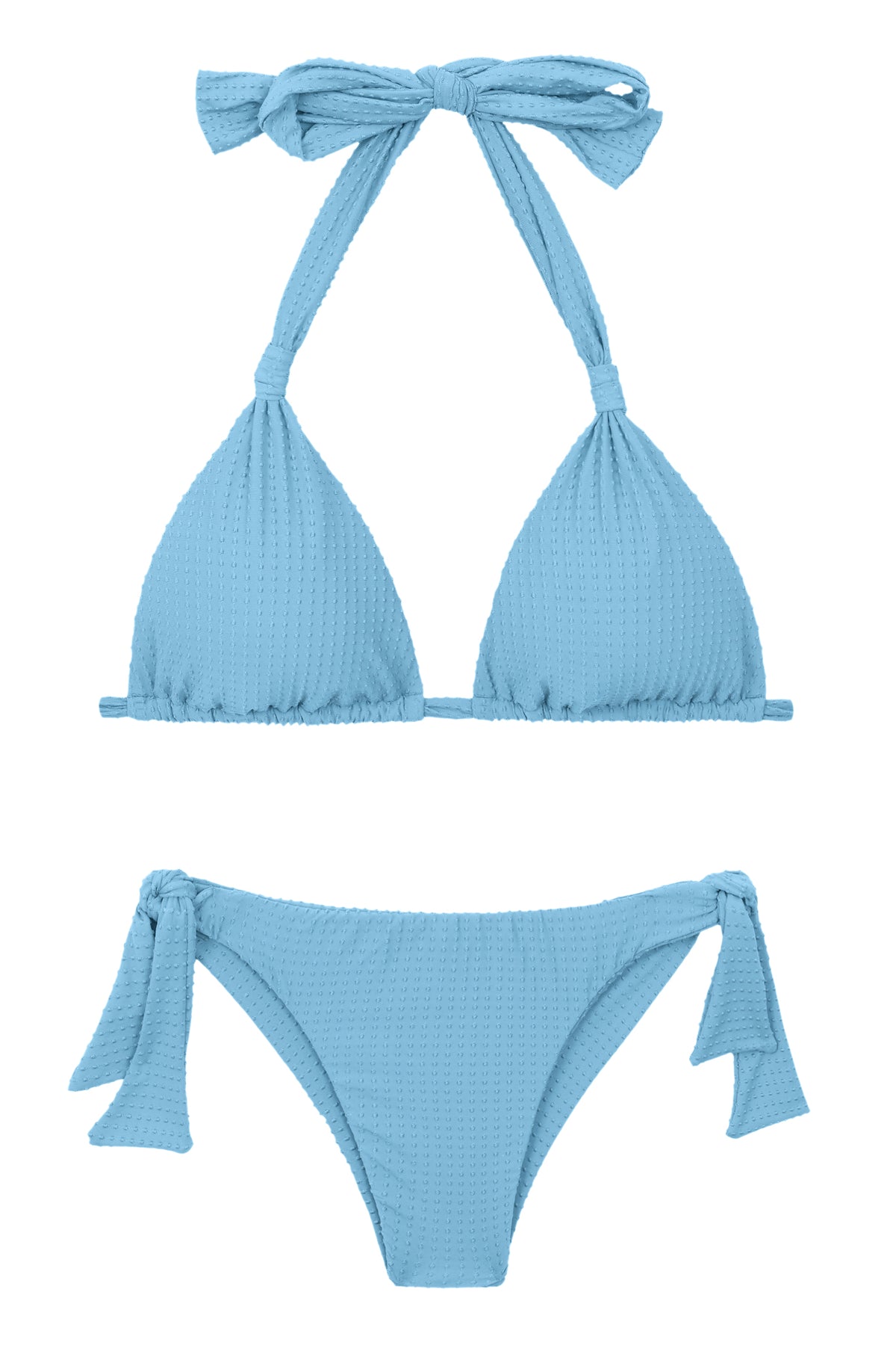 Product Front: Rio De Sol Two Piece Swimwear Set Dots-Sky Mel Italy