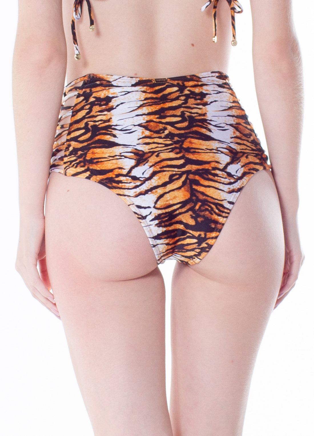 Model Back: La Playa Bikini Bottoms Bottom Tiras Cruzadas Tigre