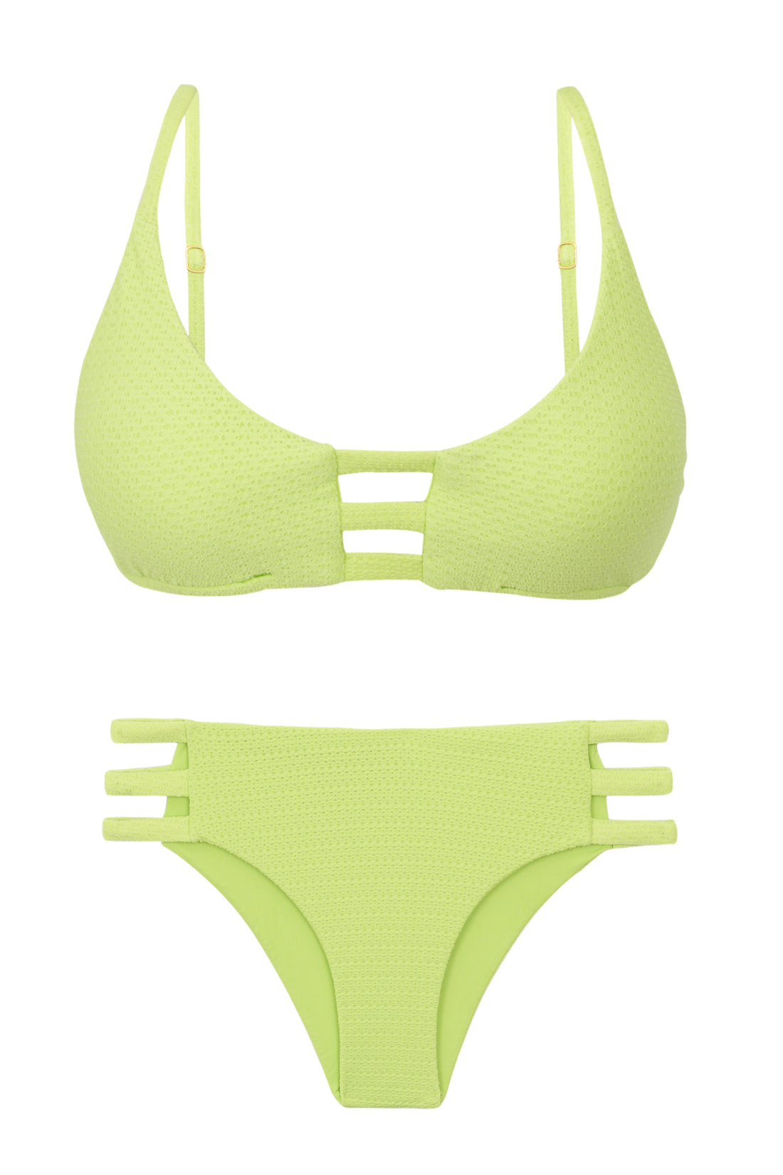Product Front: Rio De Sol Two Piece Swimwear Set Bora-Citrus Bra-Trio Madrid-Trio