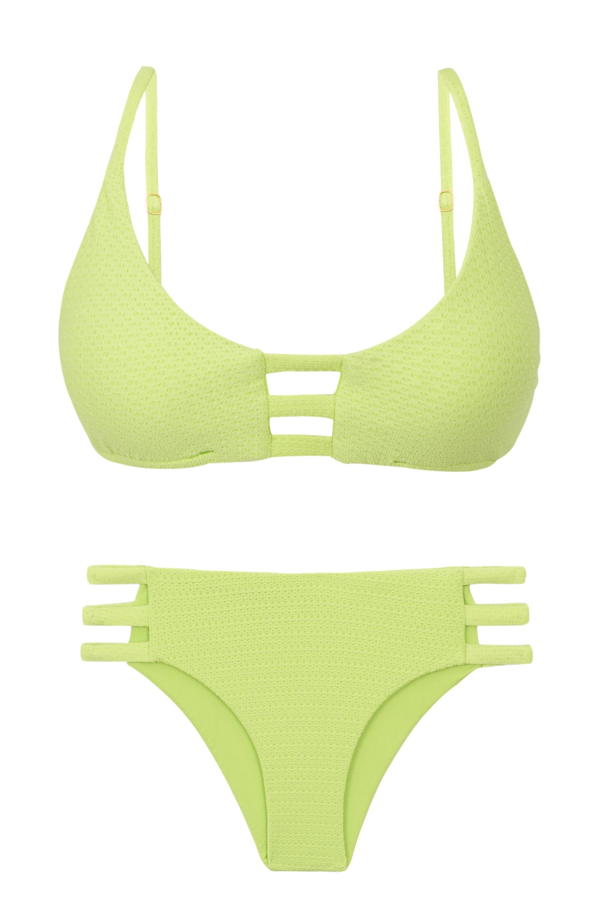 Product Front: Rio De Sol Two Piece Swimwear Set Bora-Citrus Bra-Trio Madrid-Trio