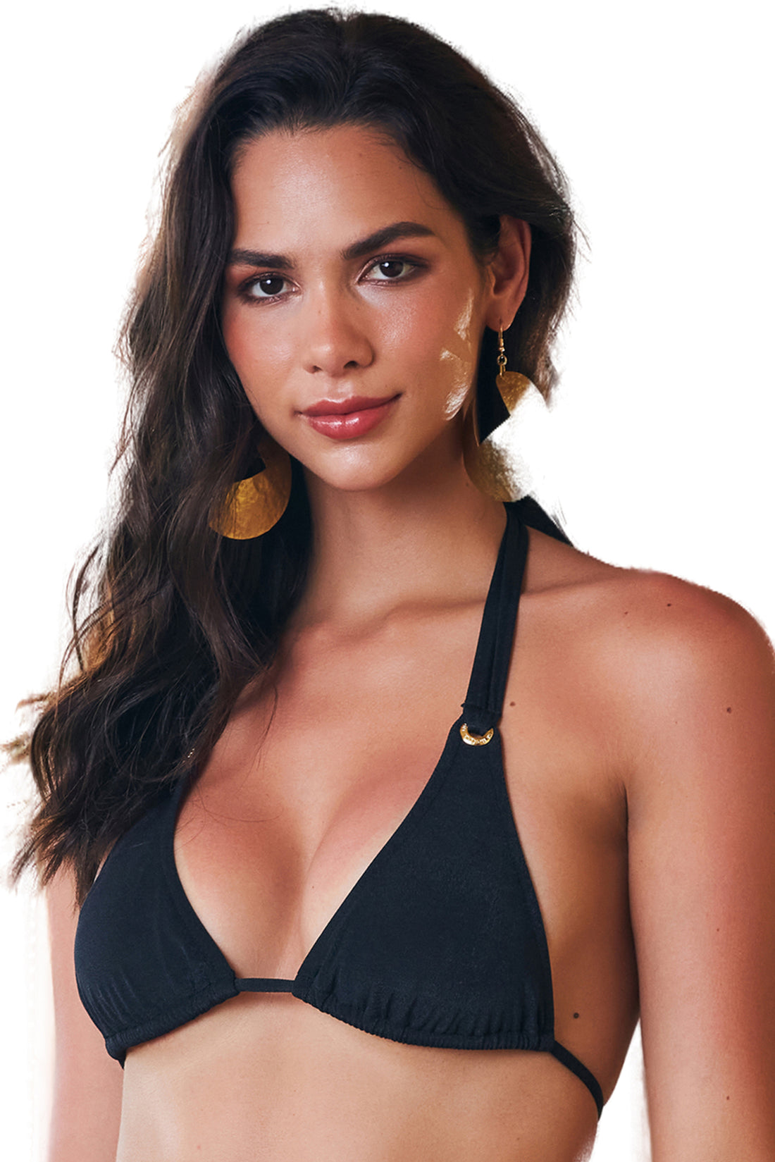 Gallery: Lua Morena Bikini Tops Top Alongado Ilhos Liso Preto