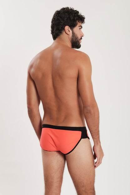 Model Back: Blueman Swim Trunks Sunga Miami Liso Coral