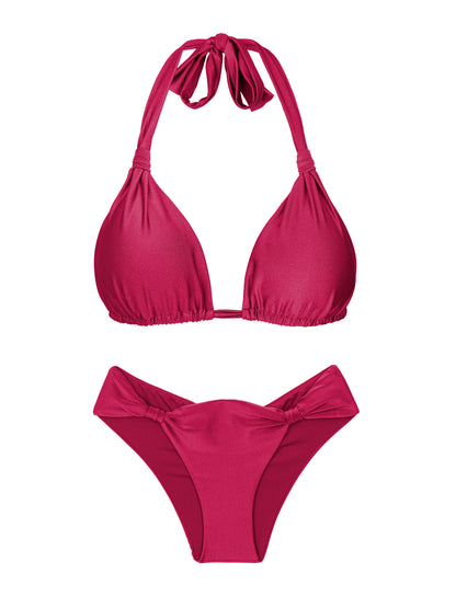 Product Front: Rio De Sol Two Piece Swimwear Set Shimmer-Desejo Mel