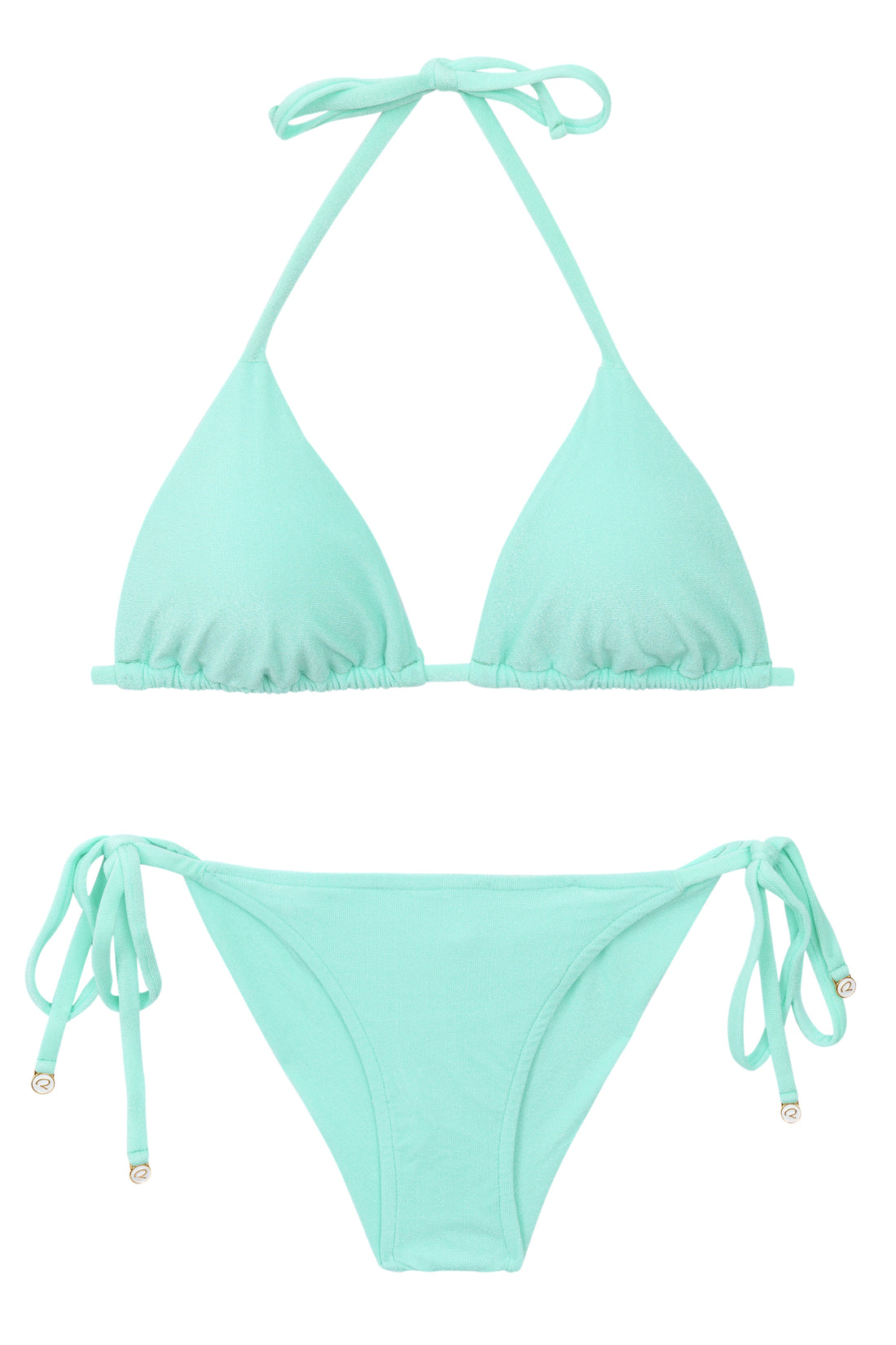 Product Front: Rio De Sol Two Piece Swimwear Set Malibu-Menta Tri-Inv Cheeky-Tie