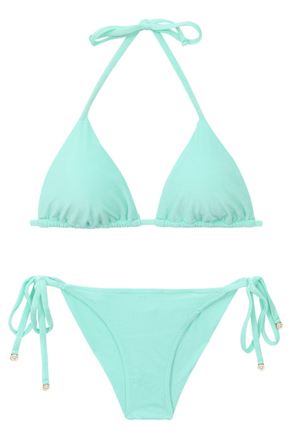 Product Front: Rio De Sol Two Piece Swimwear Set Malibu-Menta Tri-Inv Cheeky-Tie