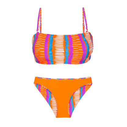 Product Back: Rio De Sol Two Piece Swimwear Set Stripes Bandeau-Reto Essential-Comfy