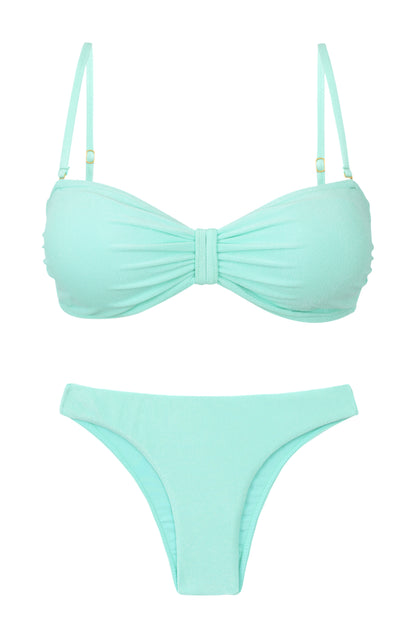 Product Front: Rio De Sol Two Piece Swimwear Set Malibu-Menta Bandeau-Duo Essential