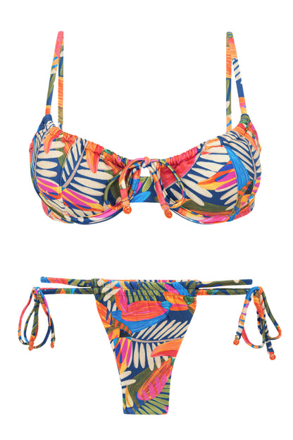 Product Front: Rio De Sol Two Piece Swimwear Set Jungle Balconet-Tie Pipa