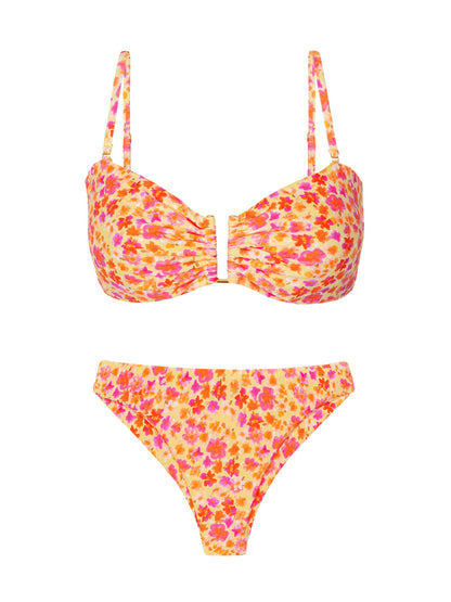 Product Front: Rio De Sol Two Piece Swimwear Set Ditsy-Butter Sara Nice
