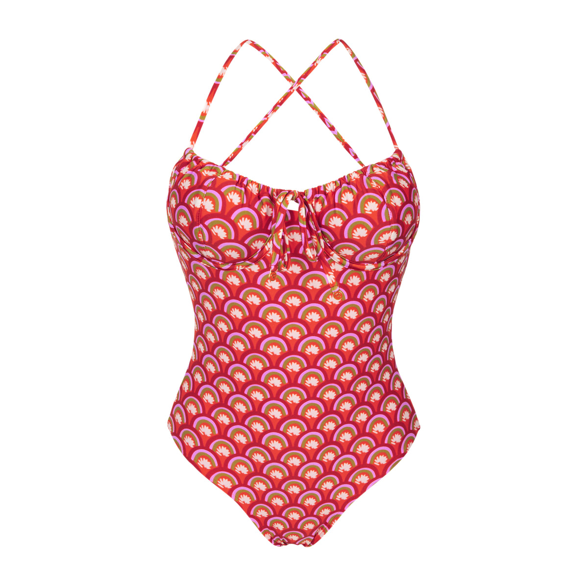Product Front: Rio De Sol One-Piece Floral-Scales Julia