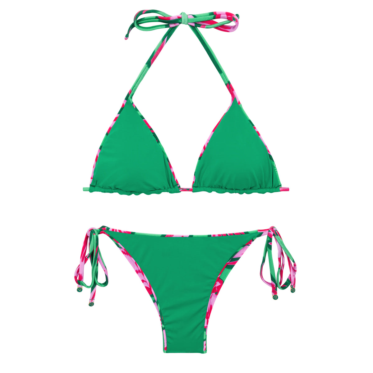 Product Back: Rio De Sol Two Piece Swimwear Set Parrots Tri-Inv Ibiza