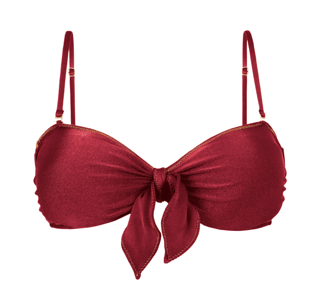 Product Front: Rio De Sol Bikini Tops Top Shimmer-Divino Bandeau-Knot