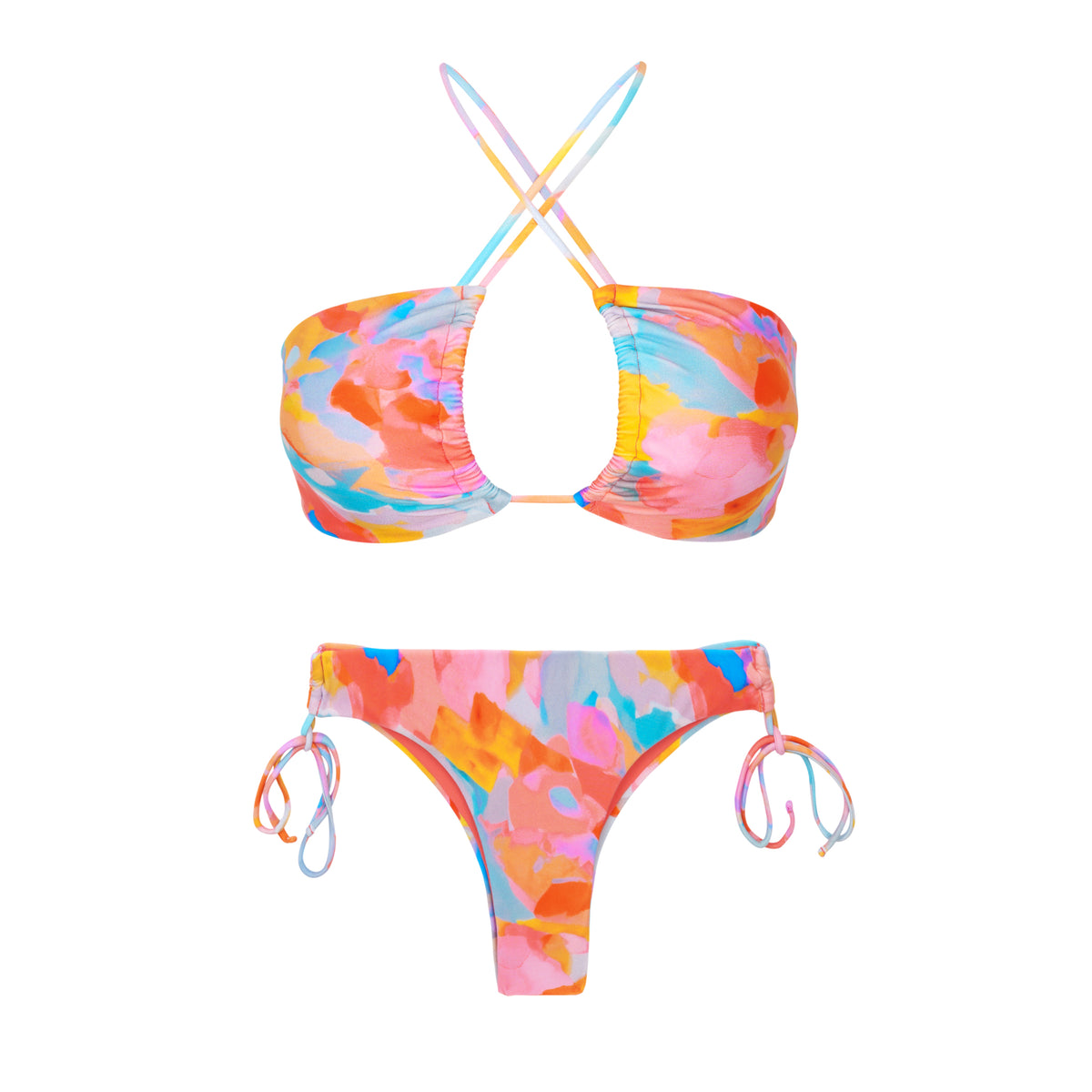 Product Front: Rio De Sol Two Piece Swimwear Set Cloud Camille Angel