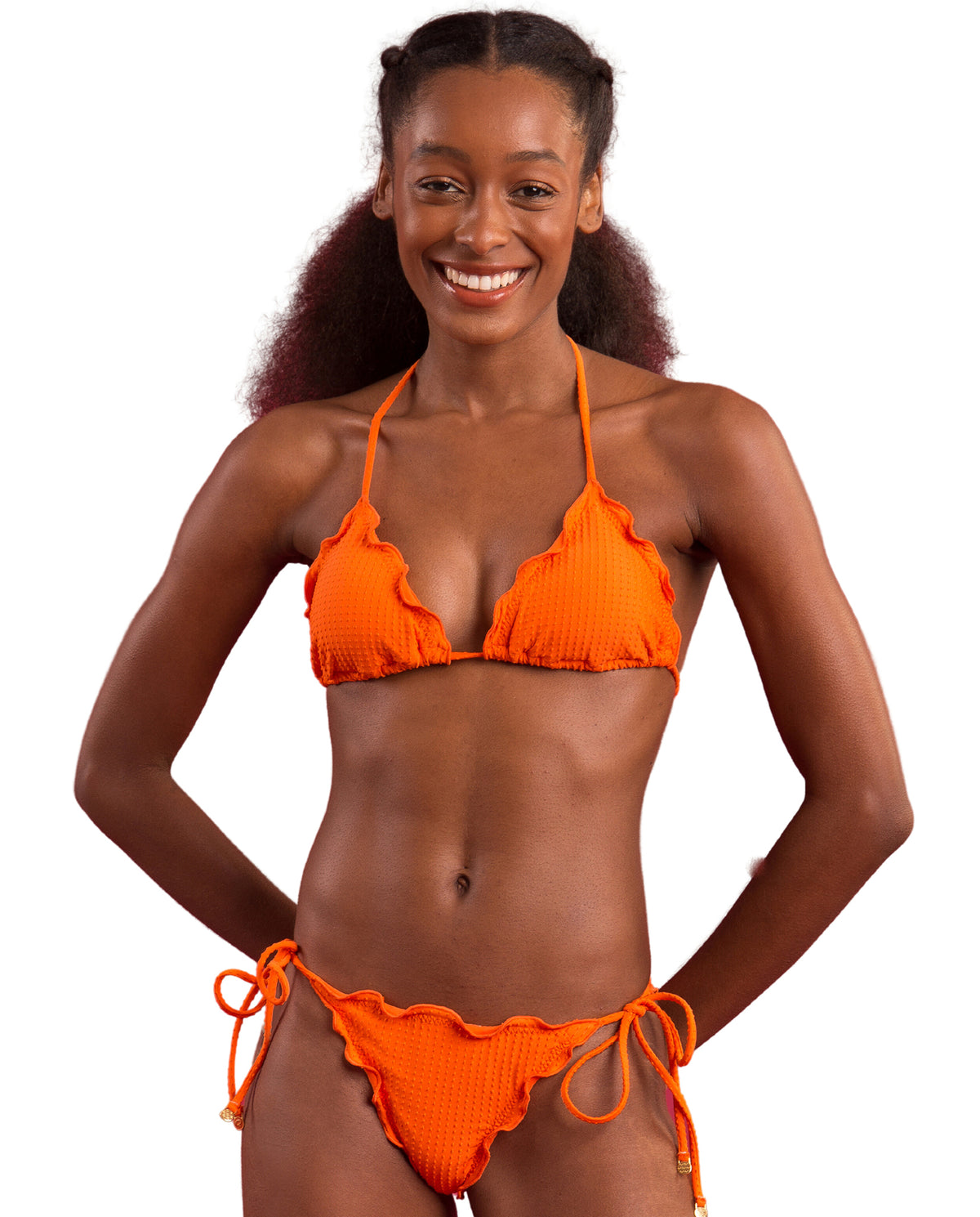 Gallery: Rio De Sol Two Piece Swimwear Set Dots-Orange Frufru