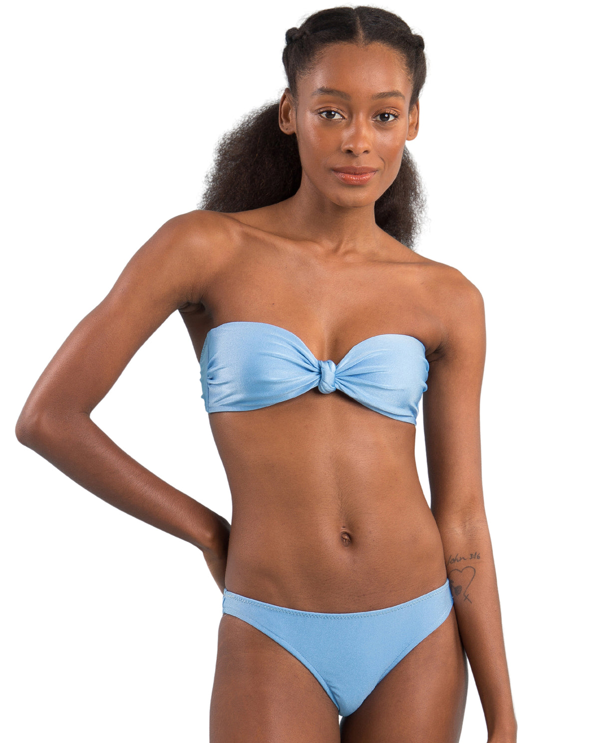 Gallery: Rio De Sol Two Piece Swimwear Set Shimmer-Baltic-Sea Bandeau-Joy Essential