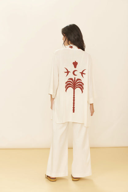 Model Back: Blueman Kaftans And Kimonos Kimono Jade Offwhite