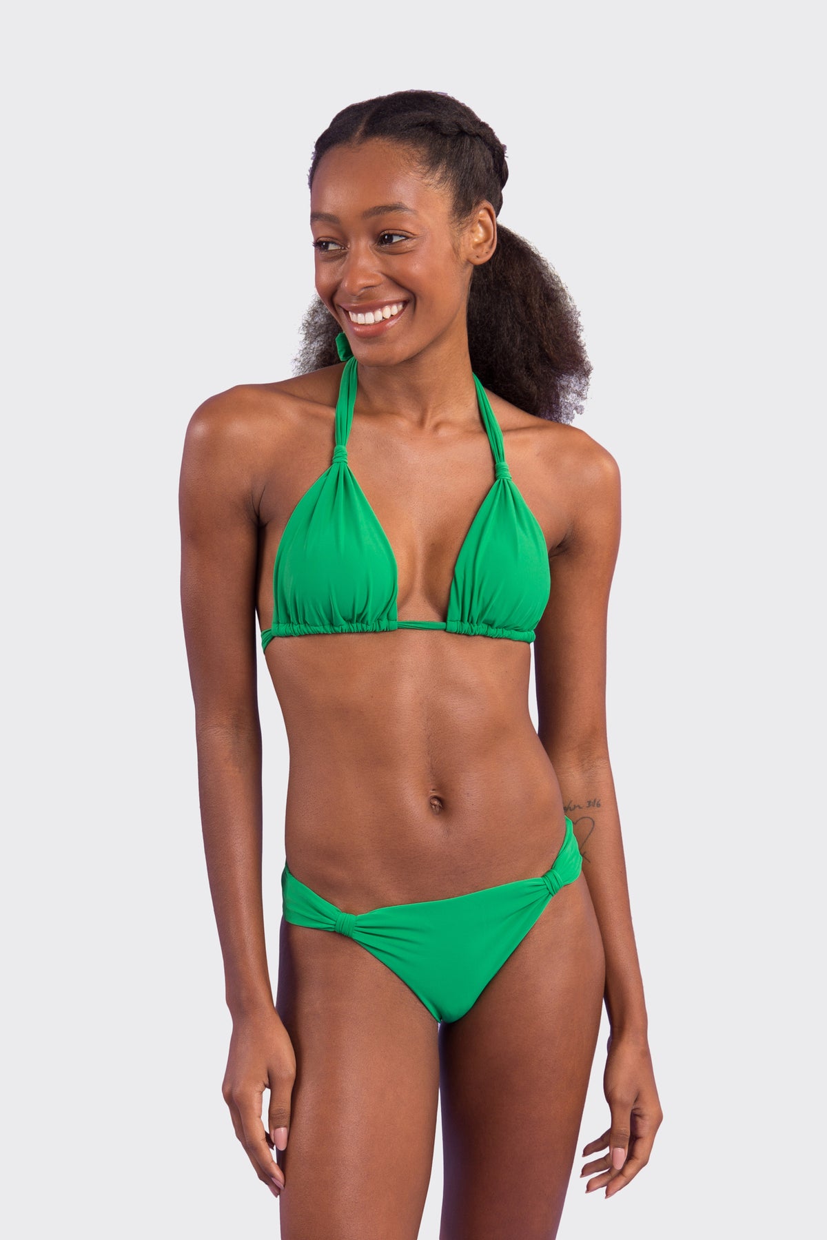 Model Front: Rio De Sol Two Piece Swimwear Set Tambourine Mel