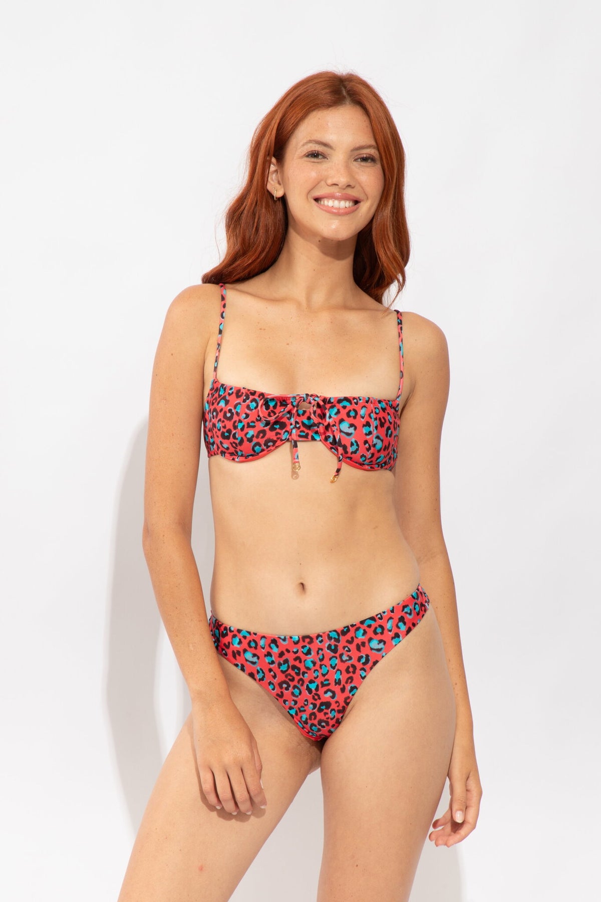 Image 05: Rio De Sol Bikini Tops Top Coral-Feline Balconet-Tie