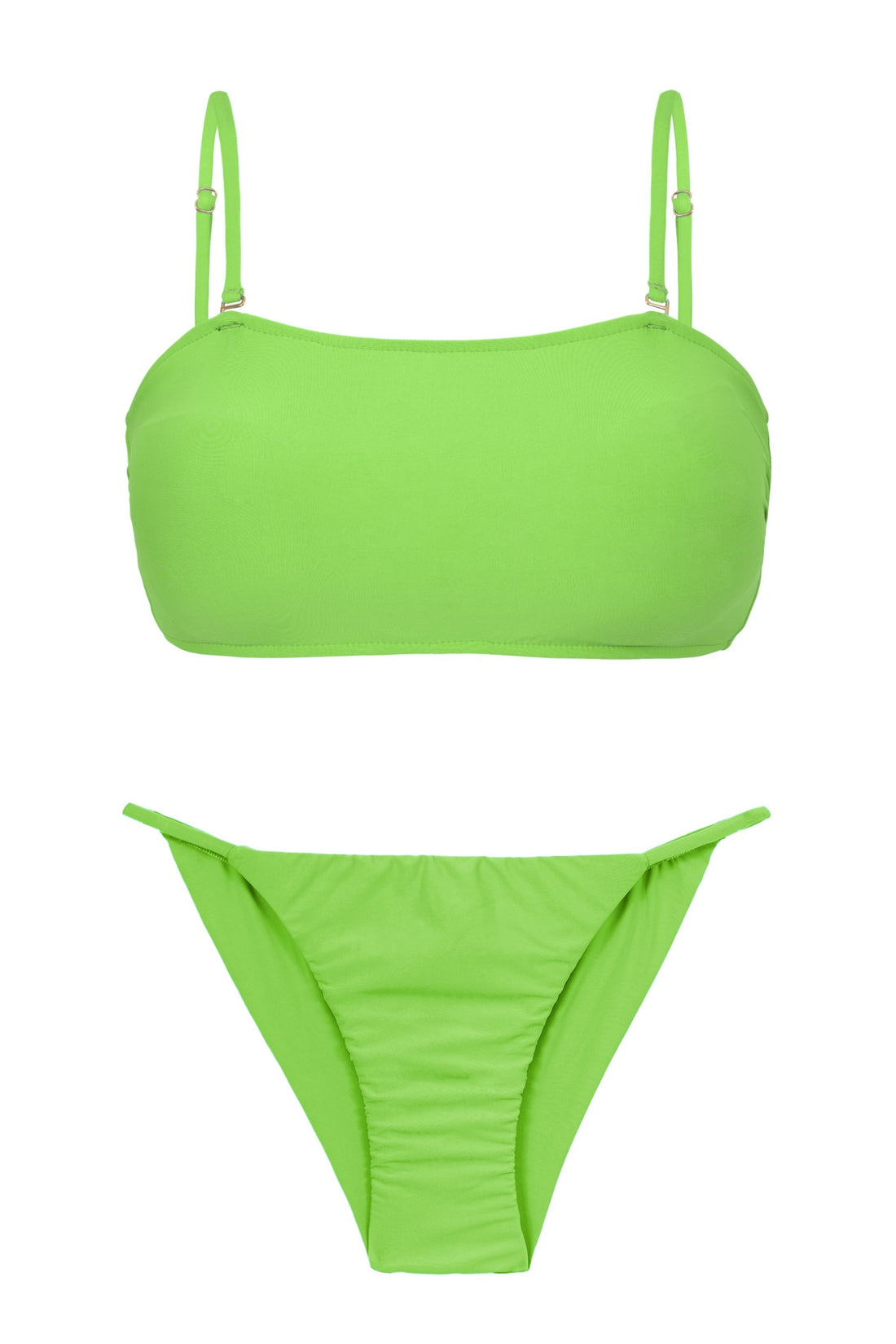 Product Front: Rio De Sol Two Piece Swimwear Set Lemon Bandeau-Reto Cheeky-Fixa