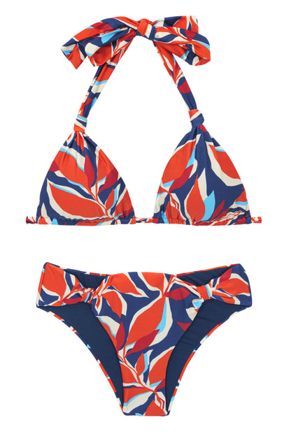 Product Front: Rio De Sol Two Piece Swimwear Set Leaves Mel