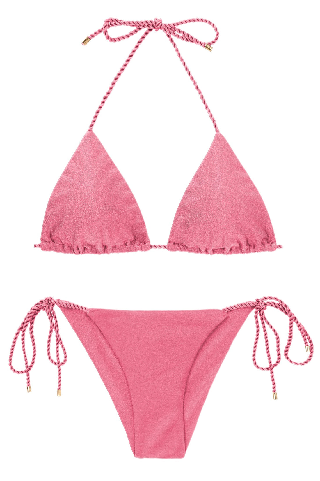 Product Front: Rio De Sol Two Piece Swimwear Set Shimmer-Confetti Tri-Rope Cheeky-Rope