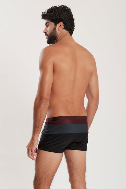 Model Back: Blueman Swim Trunks Sunga Army Crepusculo Vinho