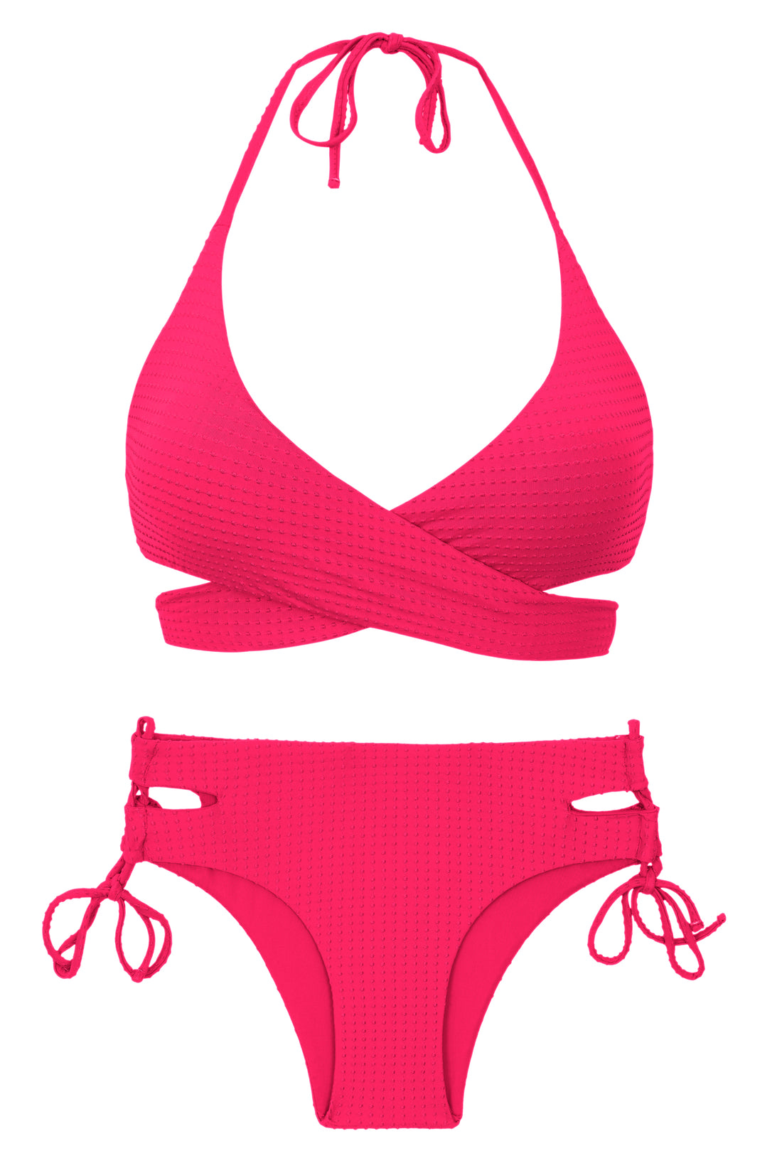 Product Front: Rio De Sol Two Piece Swimwear Set Dots-Virtual-Pink Kate Madrid