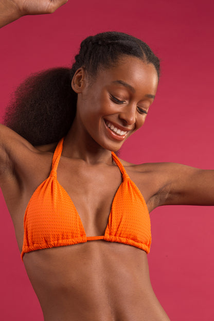Image 09: Rio De Sol Two Piece Swimwear Set Dots-Orange Mel Italy