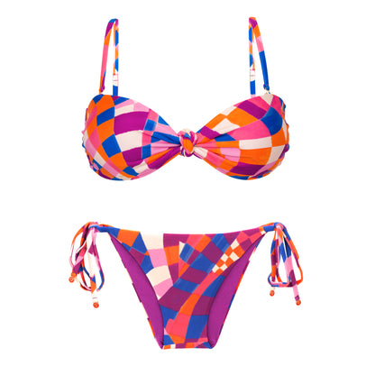 Product Front: Rio De Sol Two Piece Swimwear Set Funny Bandeau-Joy Lacinho