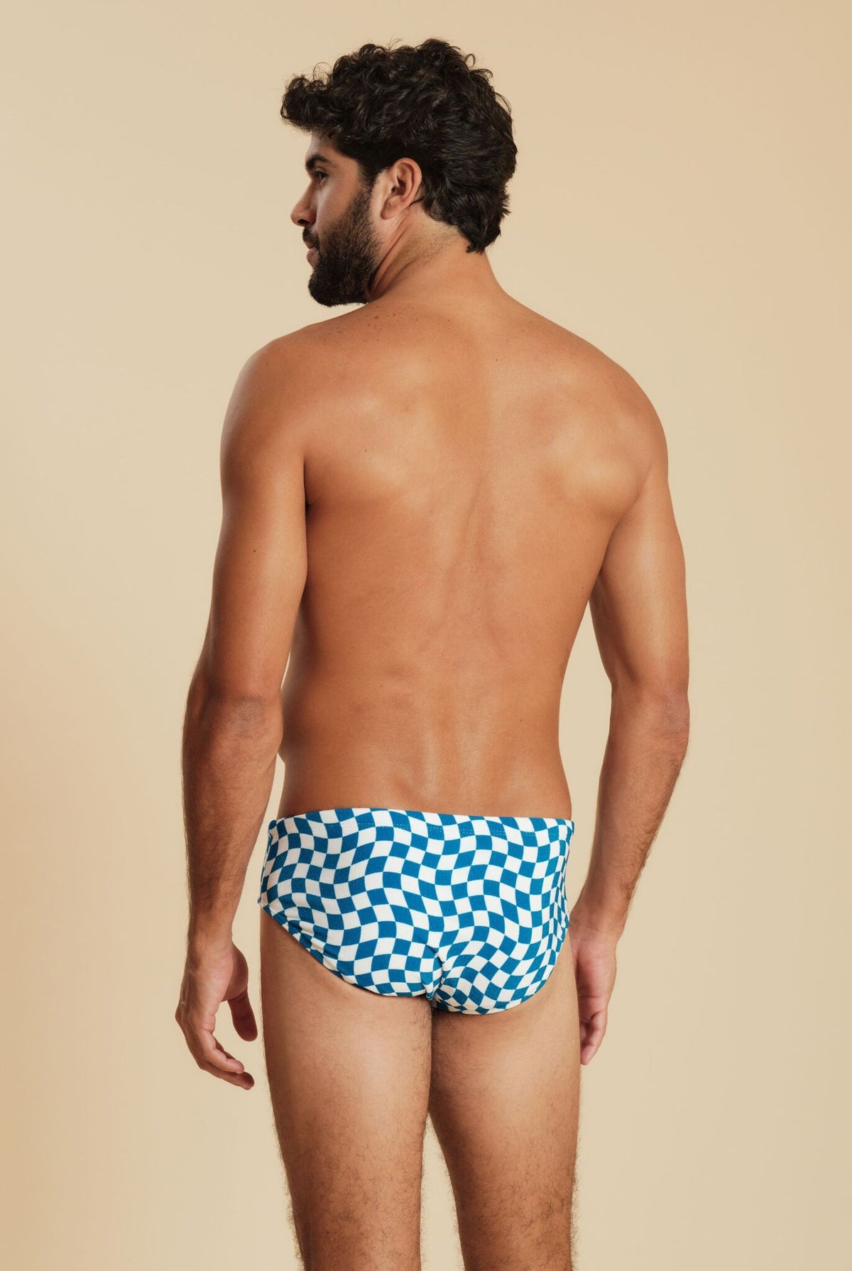 Model Back: Blueman Swim Trunks Sunga Rick Xadrez