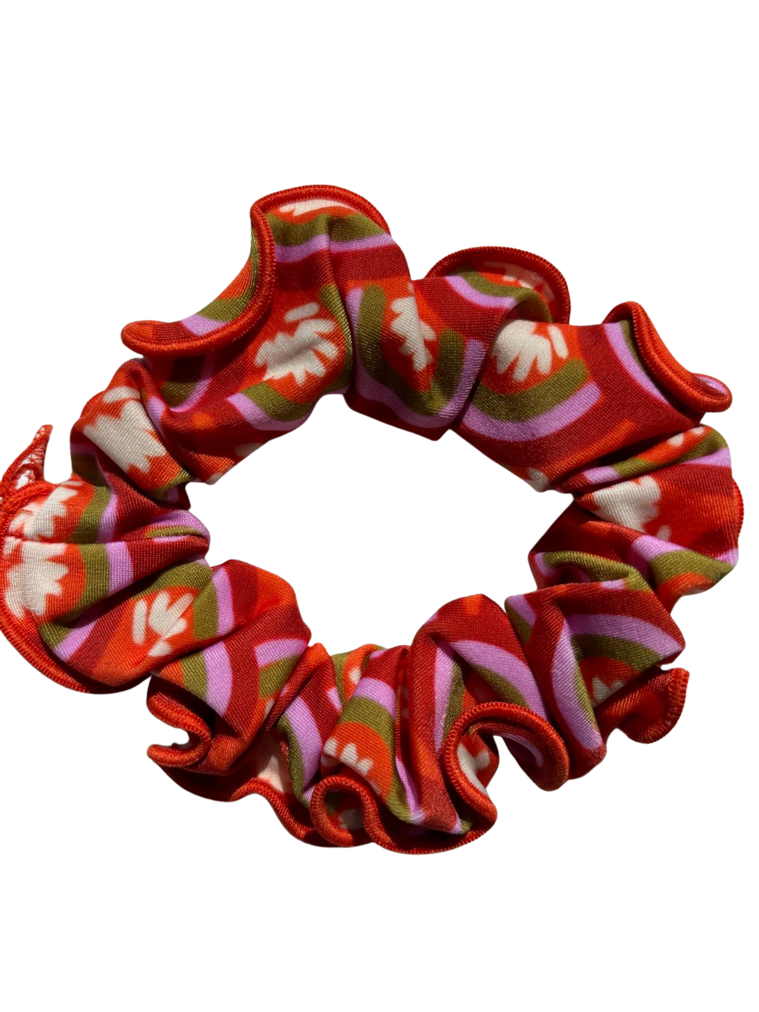 Product Front: Rio De Sol Hair Accessory Floral-Scales Scrunchie