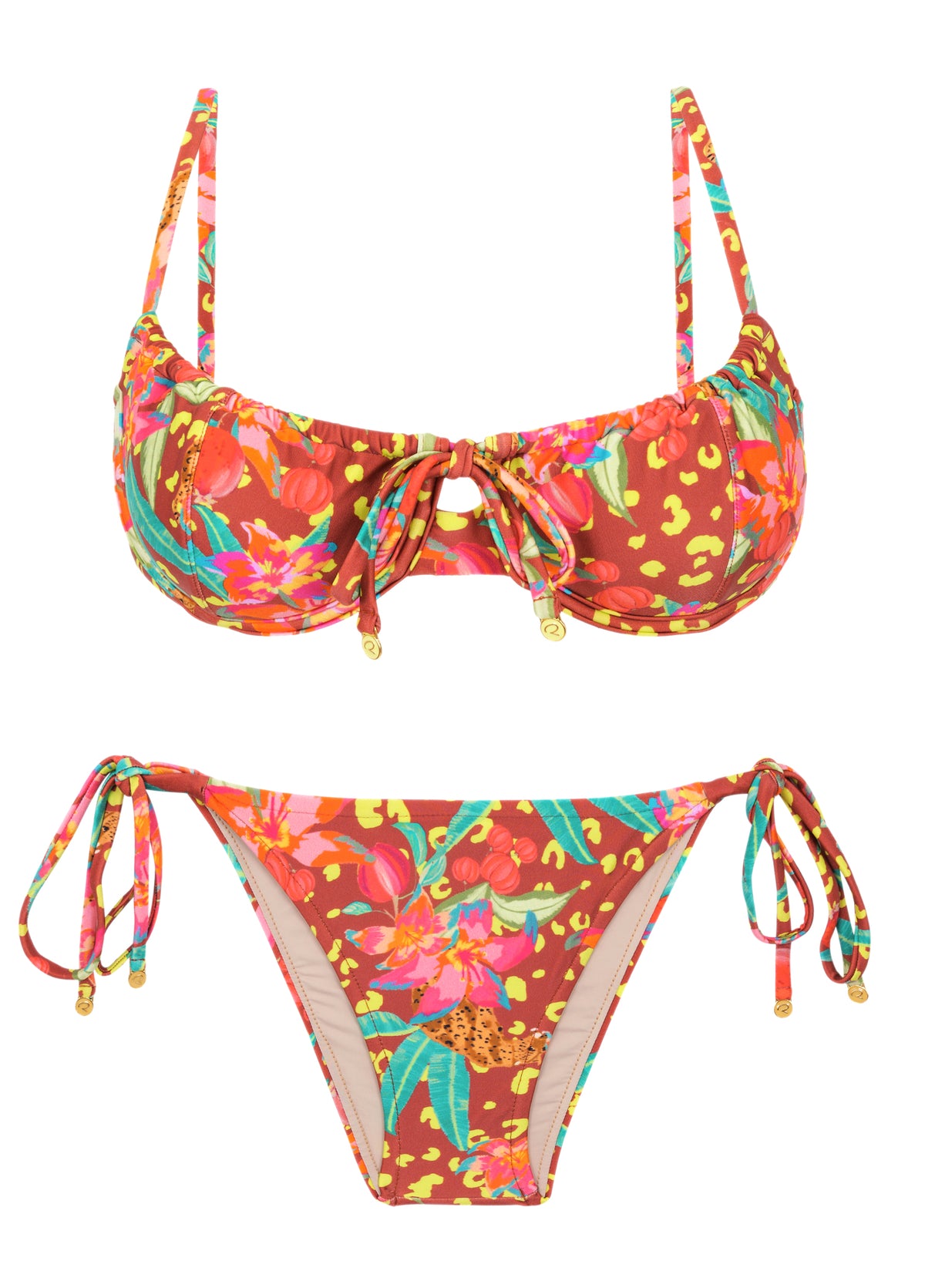 Product Front: Rio De Sol Two Piece Swimwear Set Tropics Balconet-Tie Lacinho