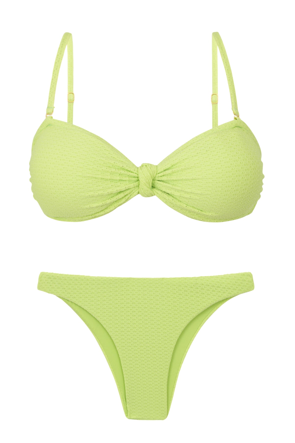 Product Front: Rio De Sol Two Piece Swimwear Set Bora-Citrus Bandeau-Joy Leblon