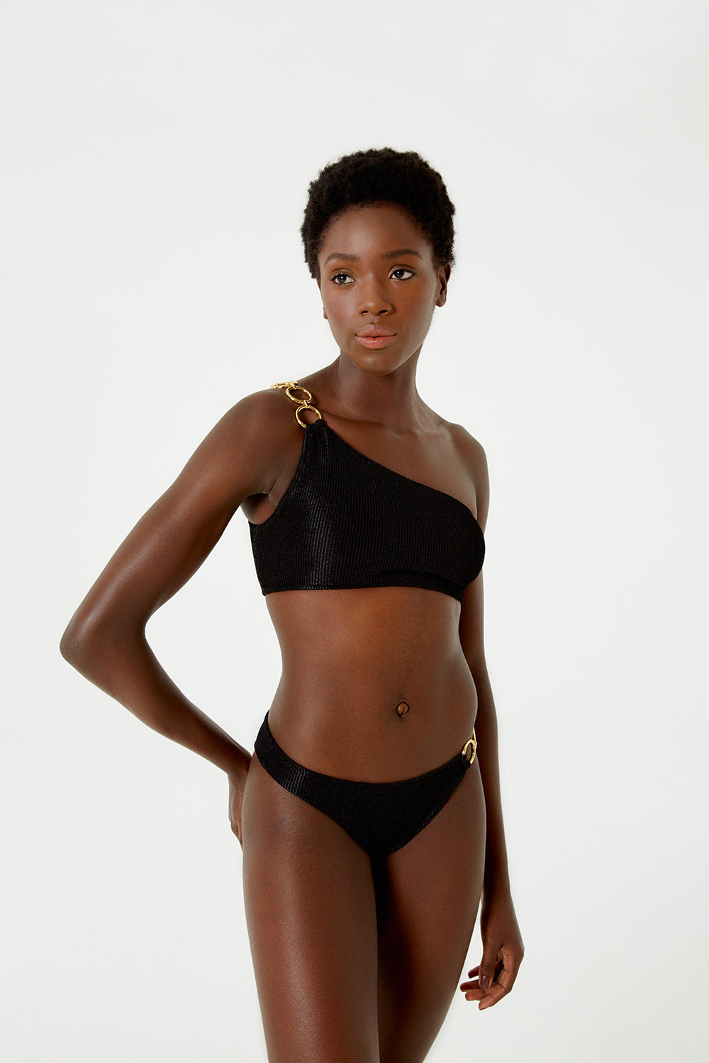 Image 03: Blueman Bikini Tops Top Textura Wavy Shine Preto