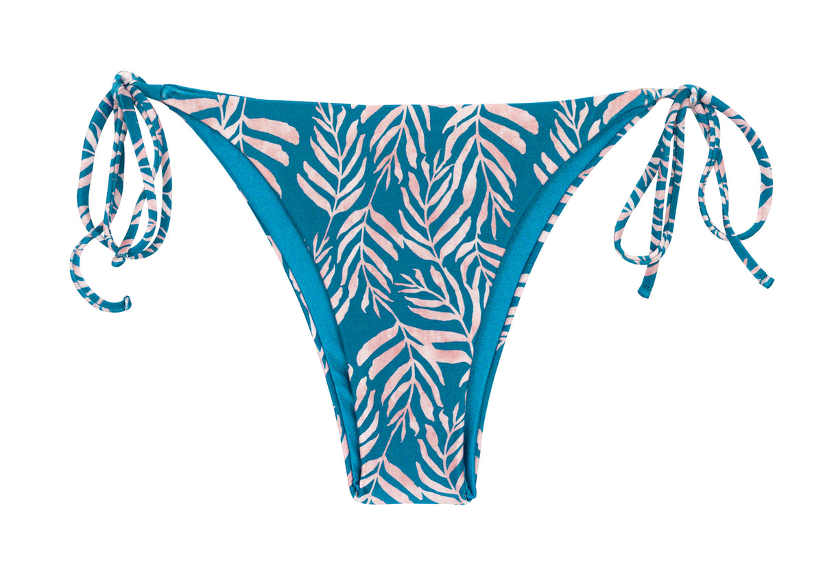 Product Front: Rio De Sol Bikini Bottoms Bottom Palms-Blue Ibiza