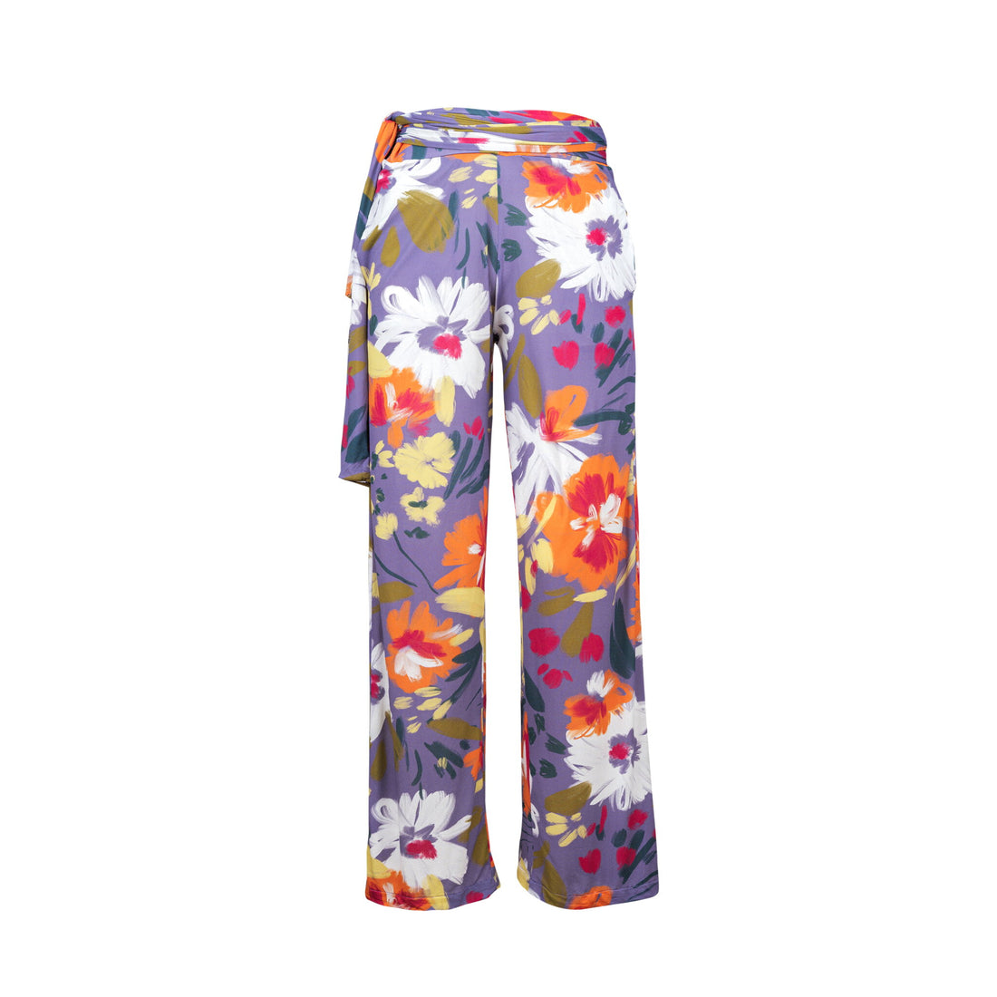 Product Front: Rio De Sol Beach Trousers Garden-Flower Pants Knot