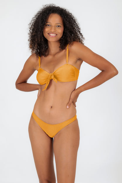 Model Front: Rio De Sol Two Piece Swimwear Set Damasco Bandeau-No Essential